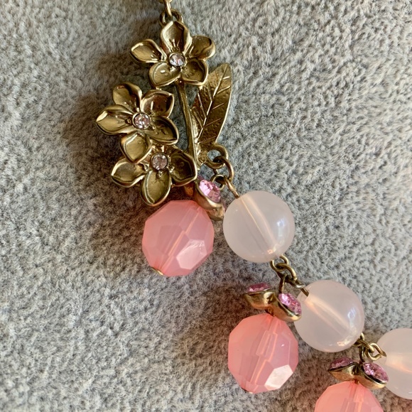 Robert Rose~ Pink & Opaque Beaded Necklace - Picture 2 of 9